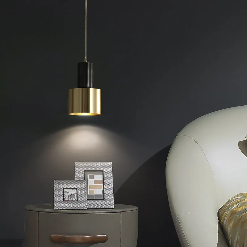 Brass Cylinder Pendant Light