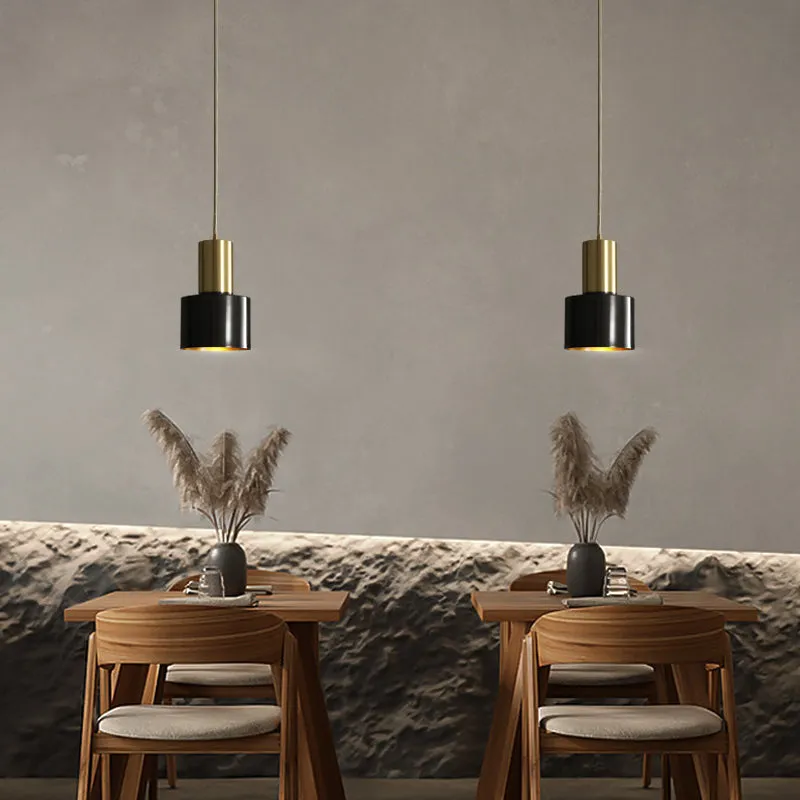 Brass Cylinder Pendant Light
