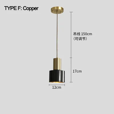 Brass Cylinder Pendant Light