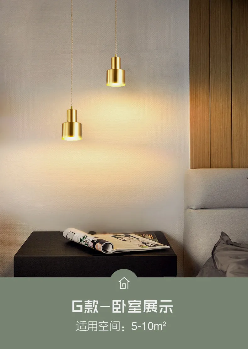 Brass Cylinder Pendant Light