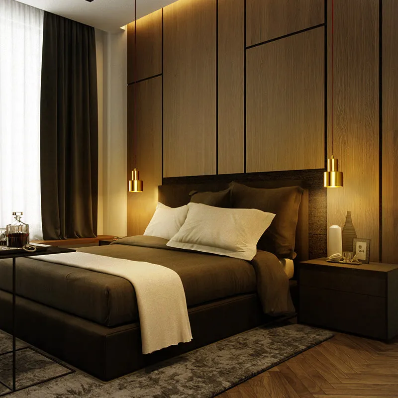 Brass Cylinder Pendant Light