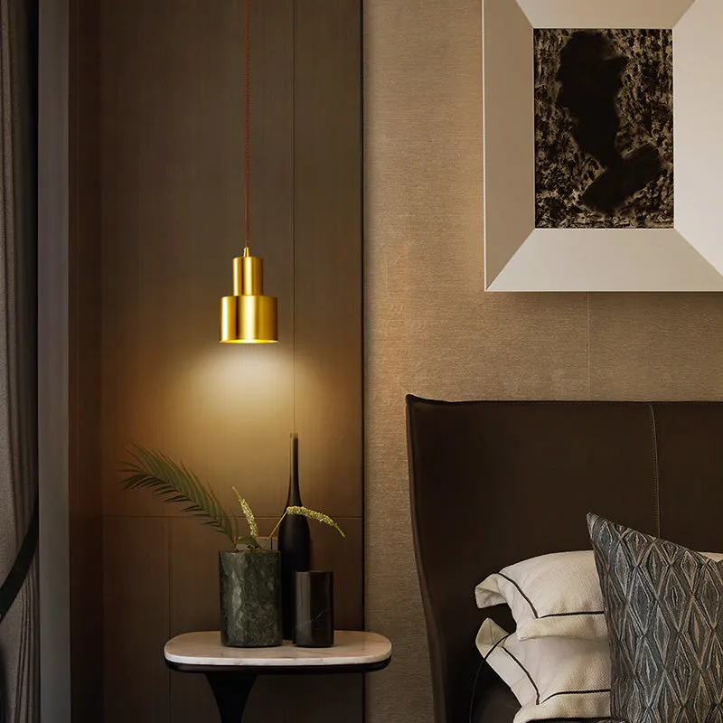 Brass Cylinder Pendant Light