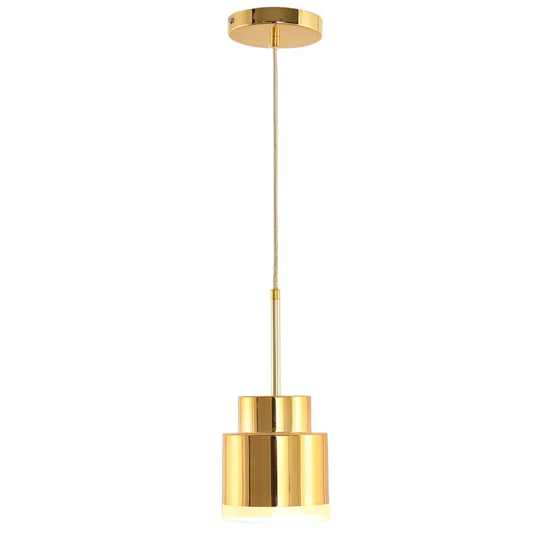 Brass Cylinder Pendant Light
