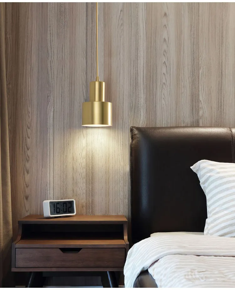Brass Cylinder Pendant Light
