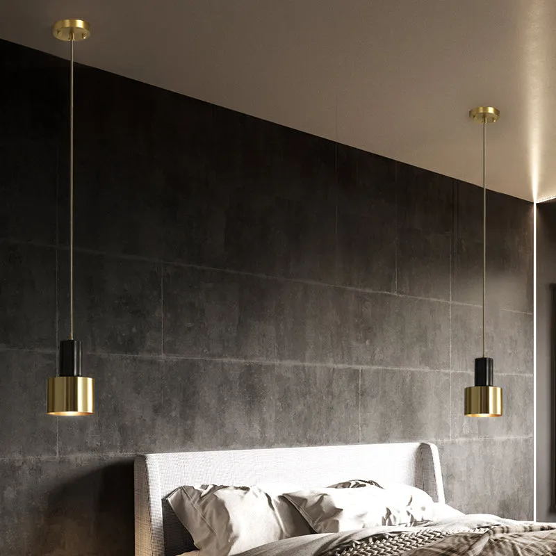 Brass Cylinder Pendant Light