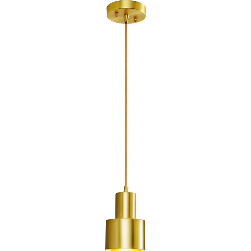 Brass Cylinder Pendant Light