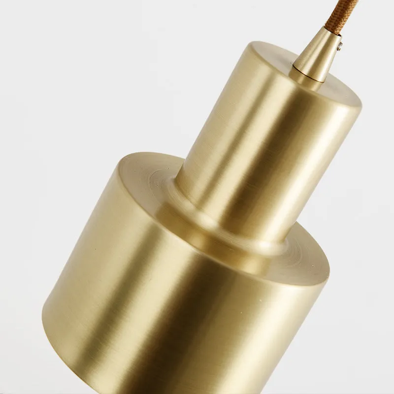 Brass Cylinder Pendant Light