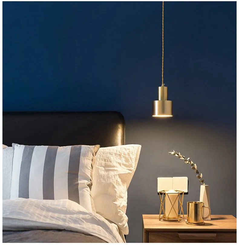 Brass Cylinder Pendant Light