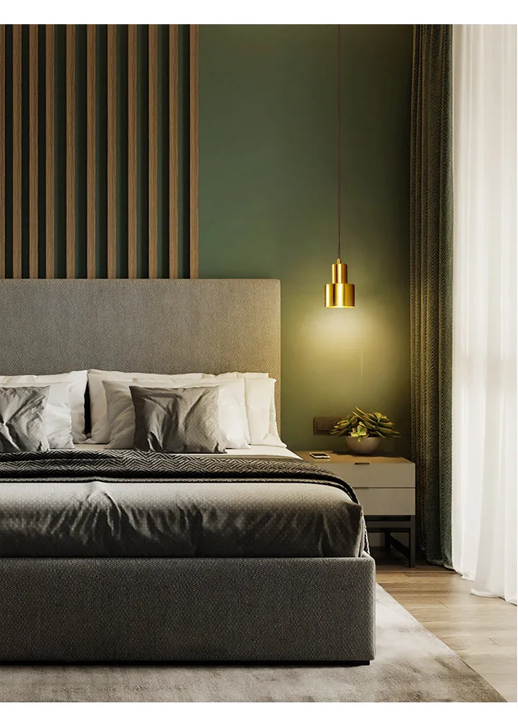 Brass Cylinder Pendant Light