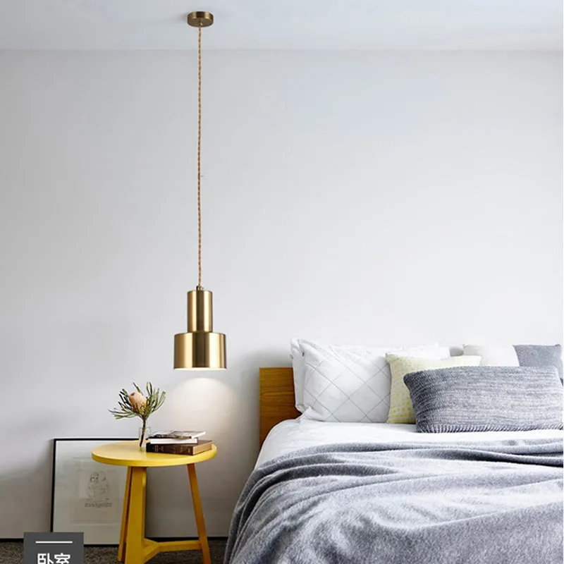 Brass Cylinder Pendant Light
