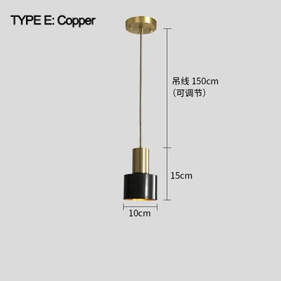 Brass Cylinder Pendant Light