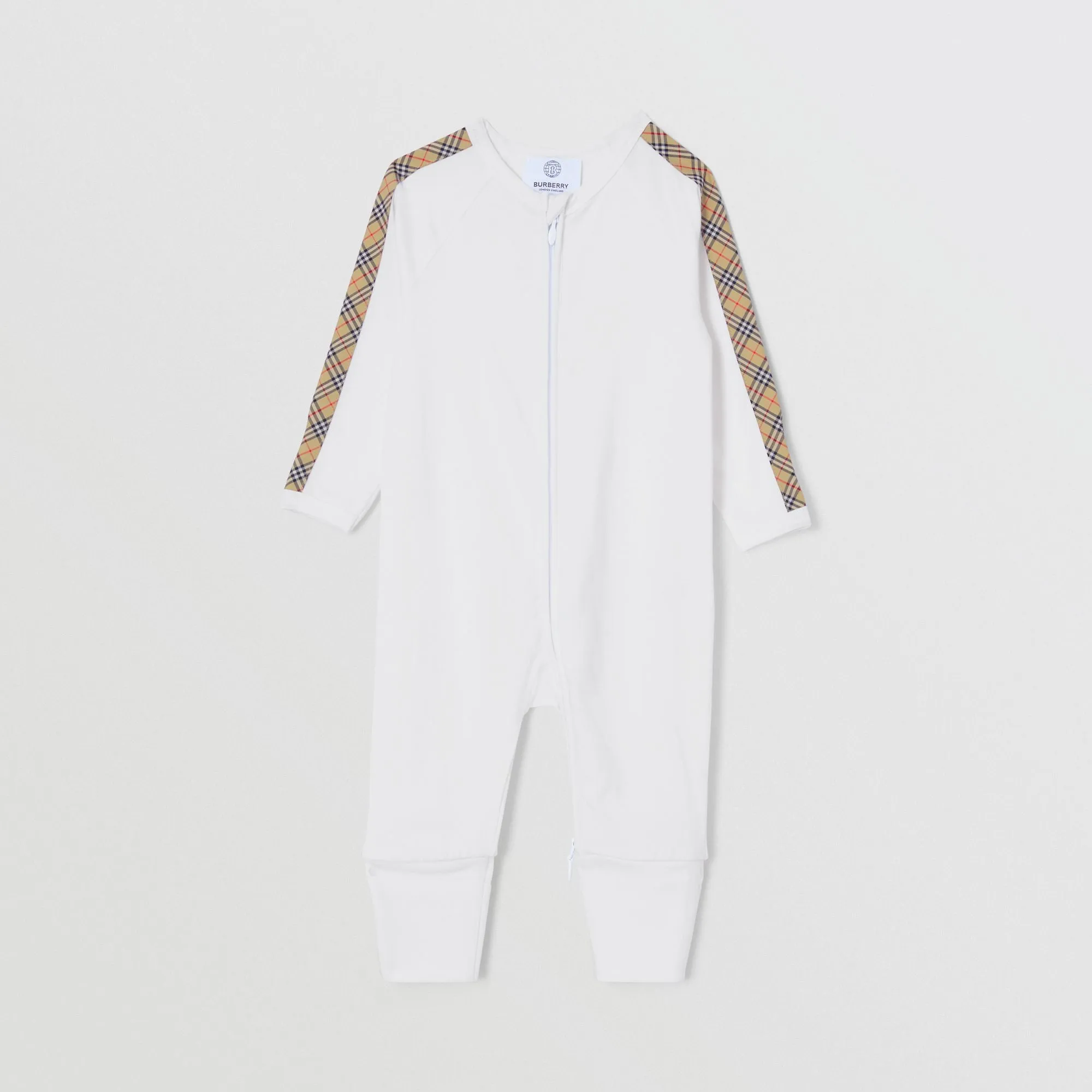 Burberry White Cotton Three-piece Baby Gift Set