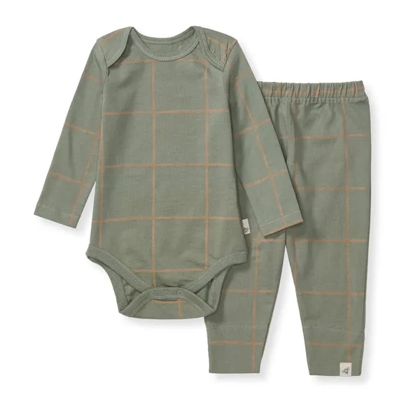 Burt's Bees Baby Swiss Check Bodysuit & Pant Set
