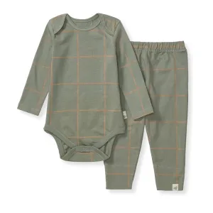 Burt's Bees Baby Swiss Check Bodysuit & Pant Set