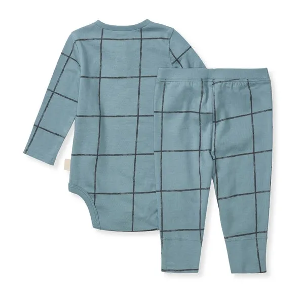 Burt's Bees Baby Swiss Check Bodysuit & Pant Set