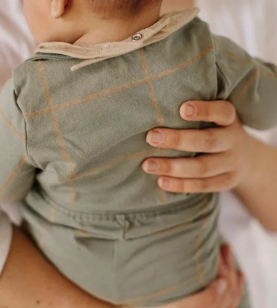 Burt's Bees Baby Swiss Check Bodysuit & Pant Set