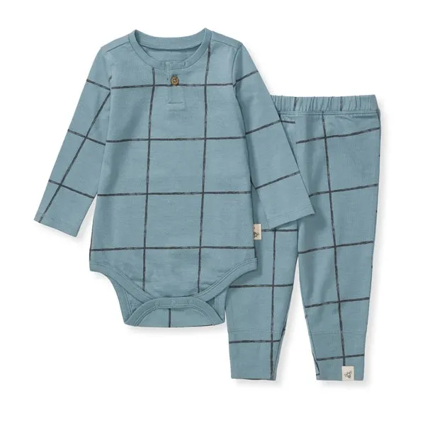 Burt's Bees Baby Swiss Check Bodysuit & Pant Set