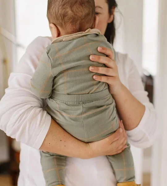 Burt's Bees Baby Swiss Check Bodysuit & Pant Set