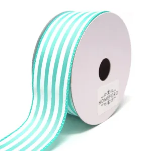 Cabana Stripes Satin Wired Ribbon, 10 Yards