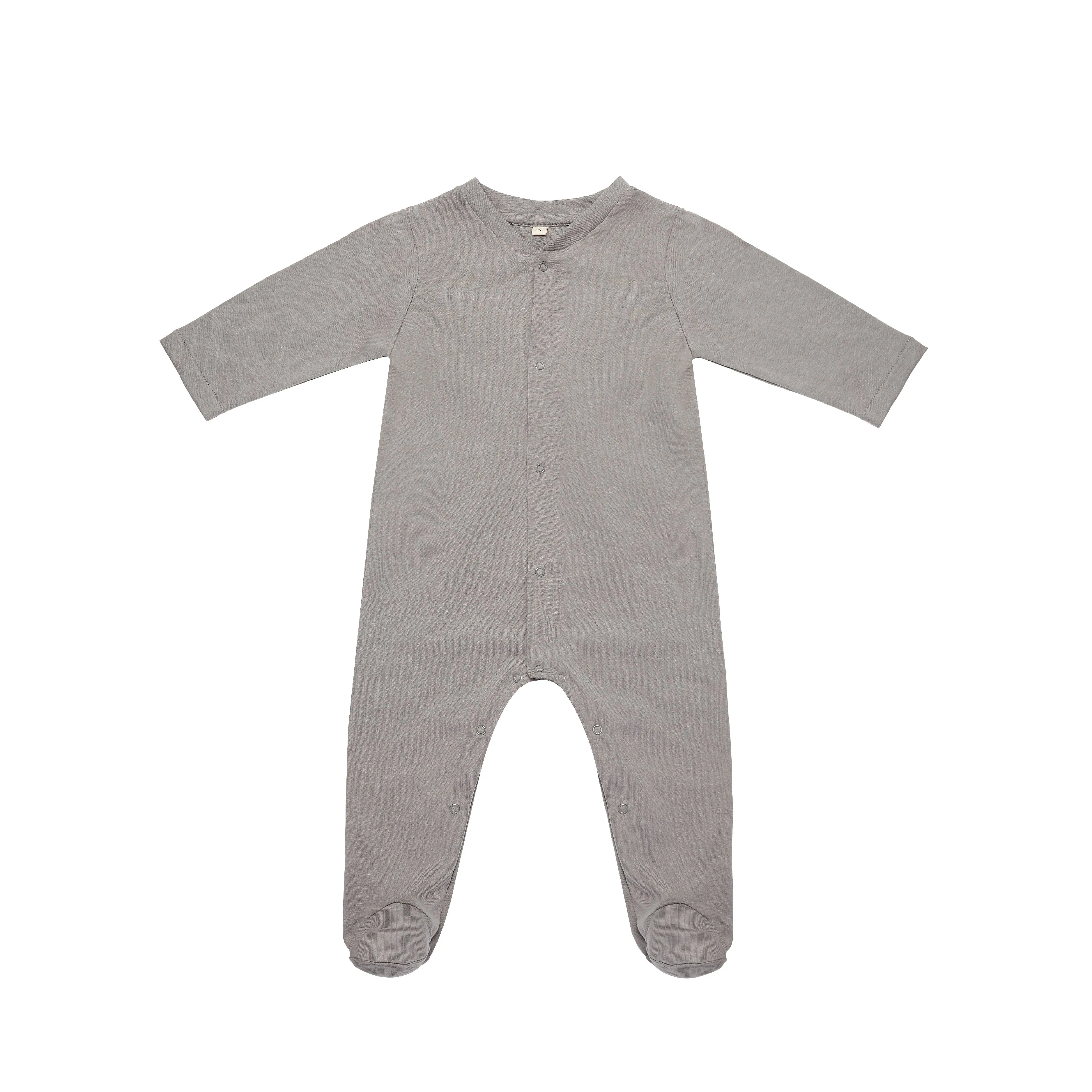 Callie Organic Cotton Jersey Babysuit (Stone)