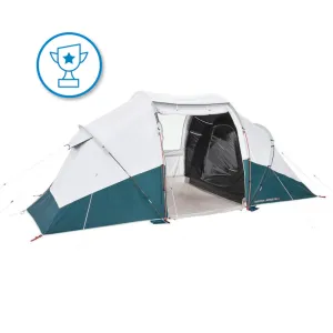 Camping tent with poles - Arpenaz 4.2 F&B - 4 Person - 2 Bedrooms