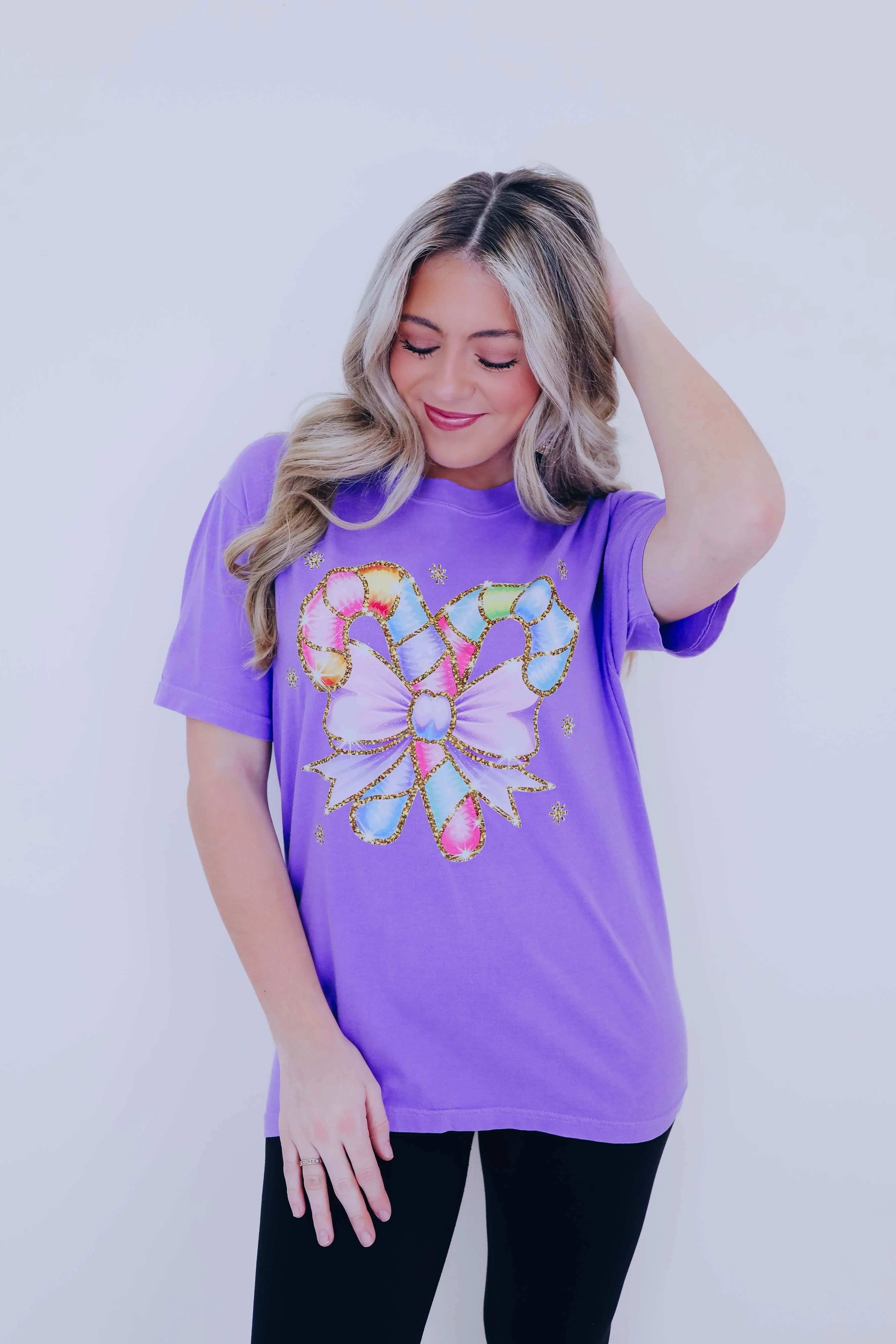 Candy Cane Comfort Colors Graphic Tee S-2X