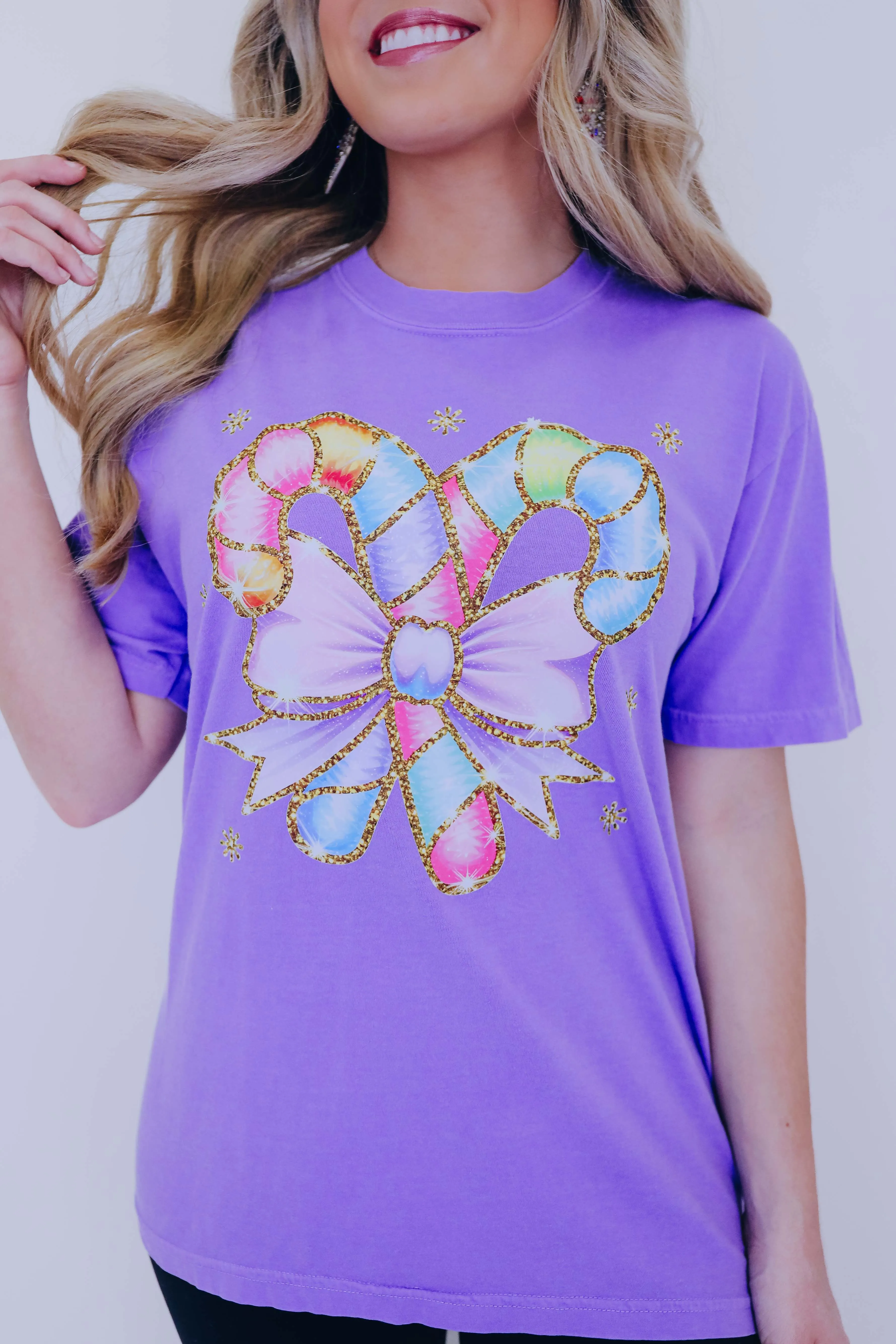 Candy Cane Comfort Colors Graphic Tee S-2X