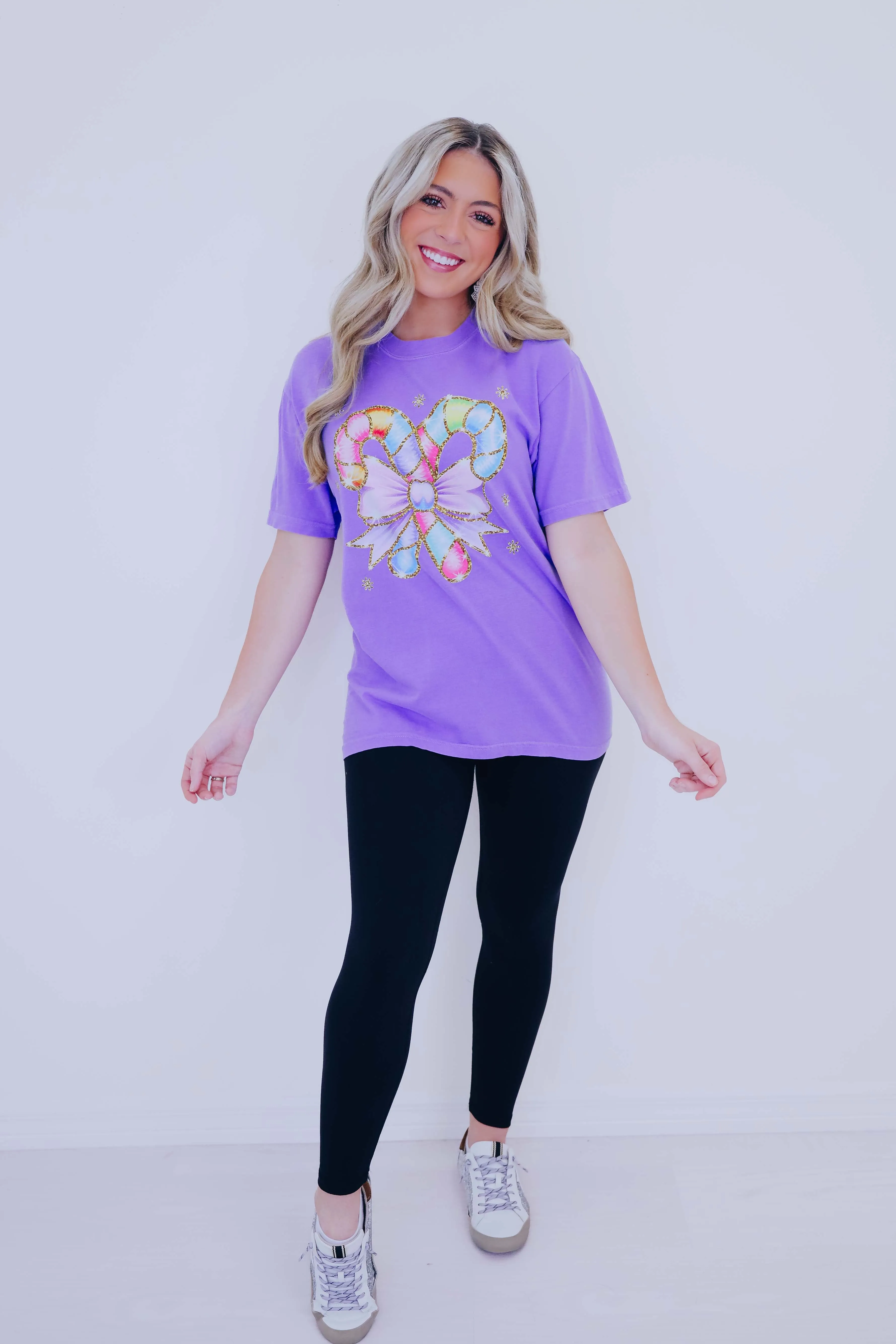 Candy Cane Comfort Colors Graphic Tee S-2X