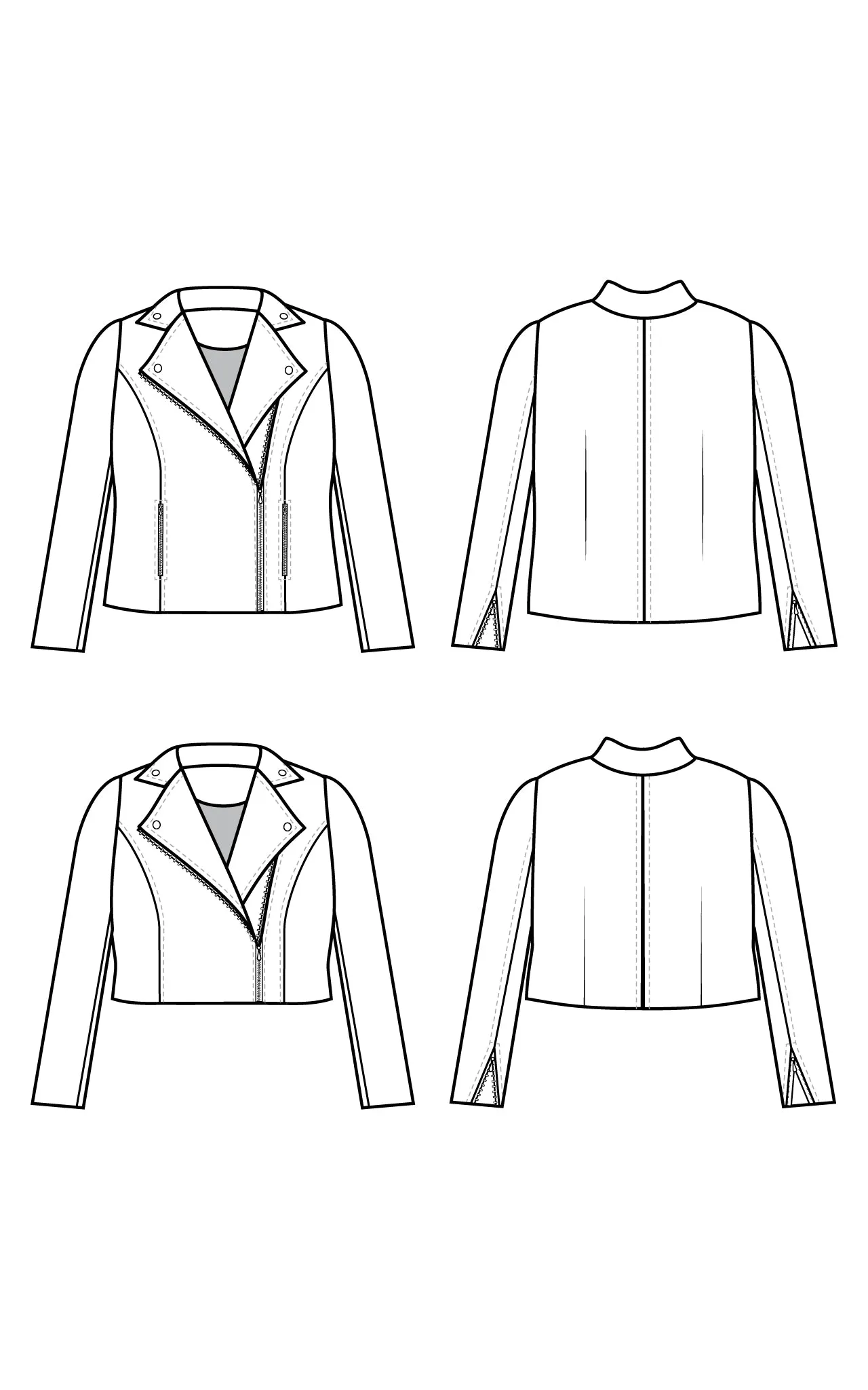 Canton Moto Jacket 12-32 printed pattern: Wholesale