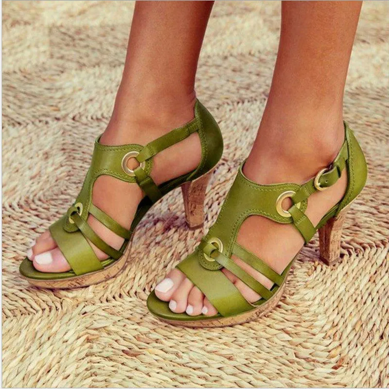Chic Solid Color Bag with Fish Mouth Women's Sandals