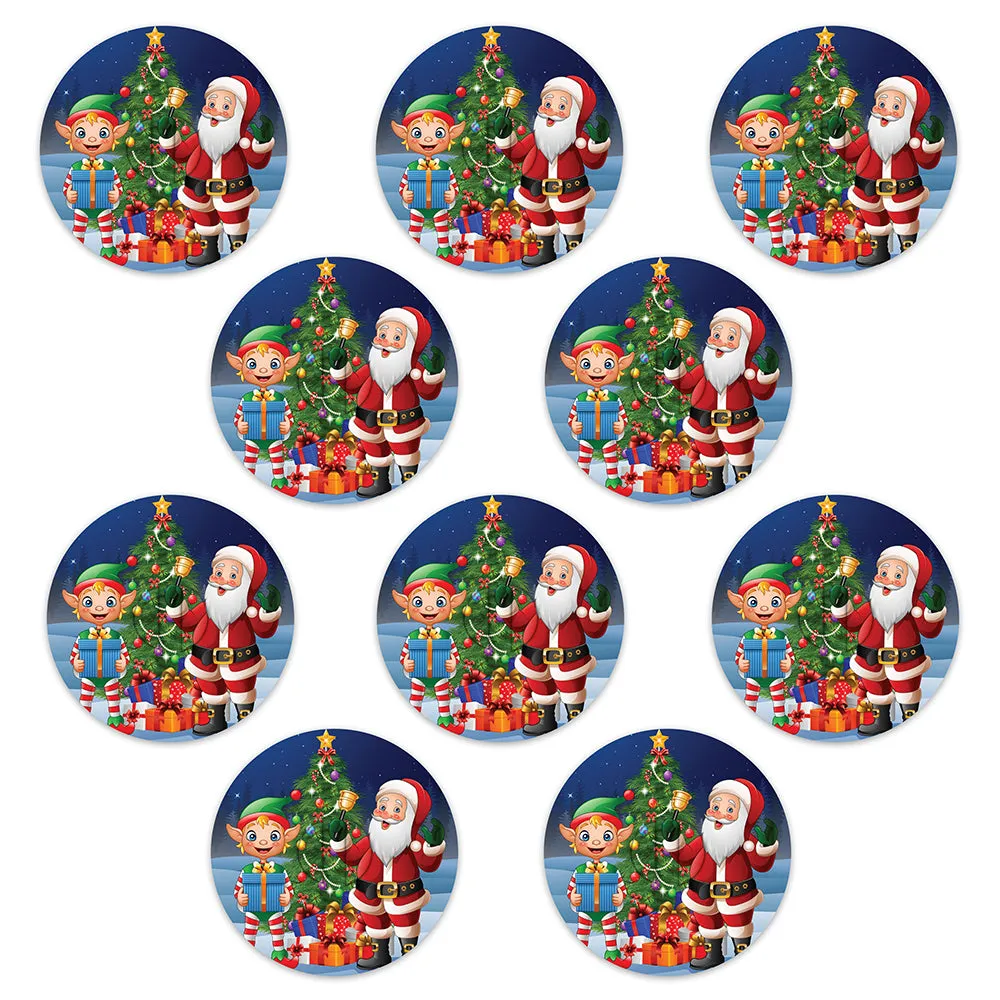 Christmas santa & elf adhesive patches - all devices.