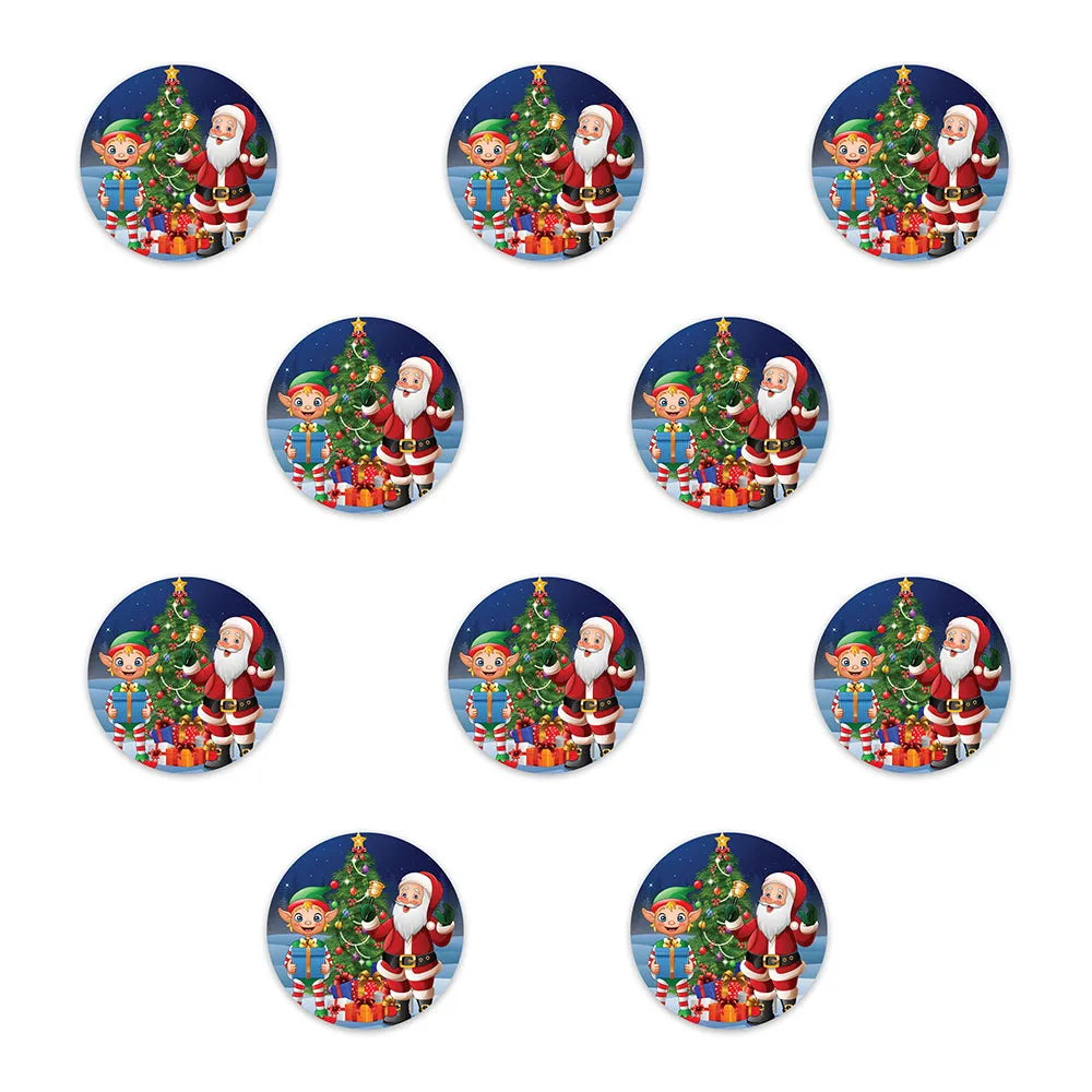 Christmas santa & elf adhesive patches - all devices.