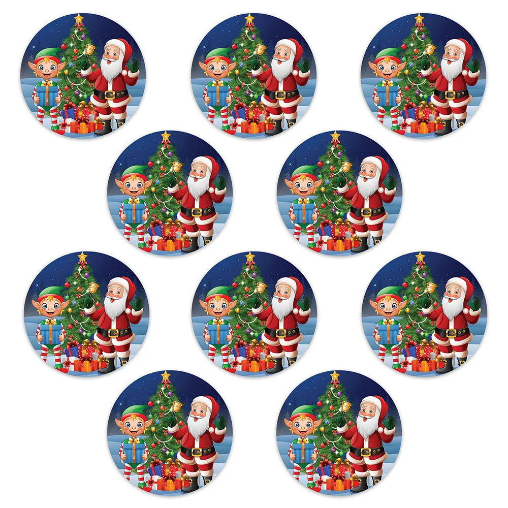 Christmas santa & elf adhesive patches - all devices.