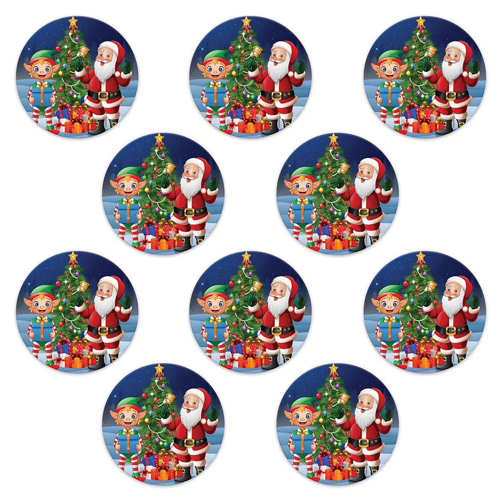 Christmas santa & elf adhesive patches - all devices.