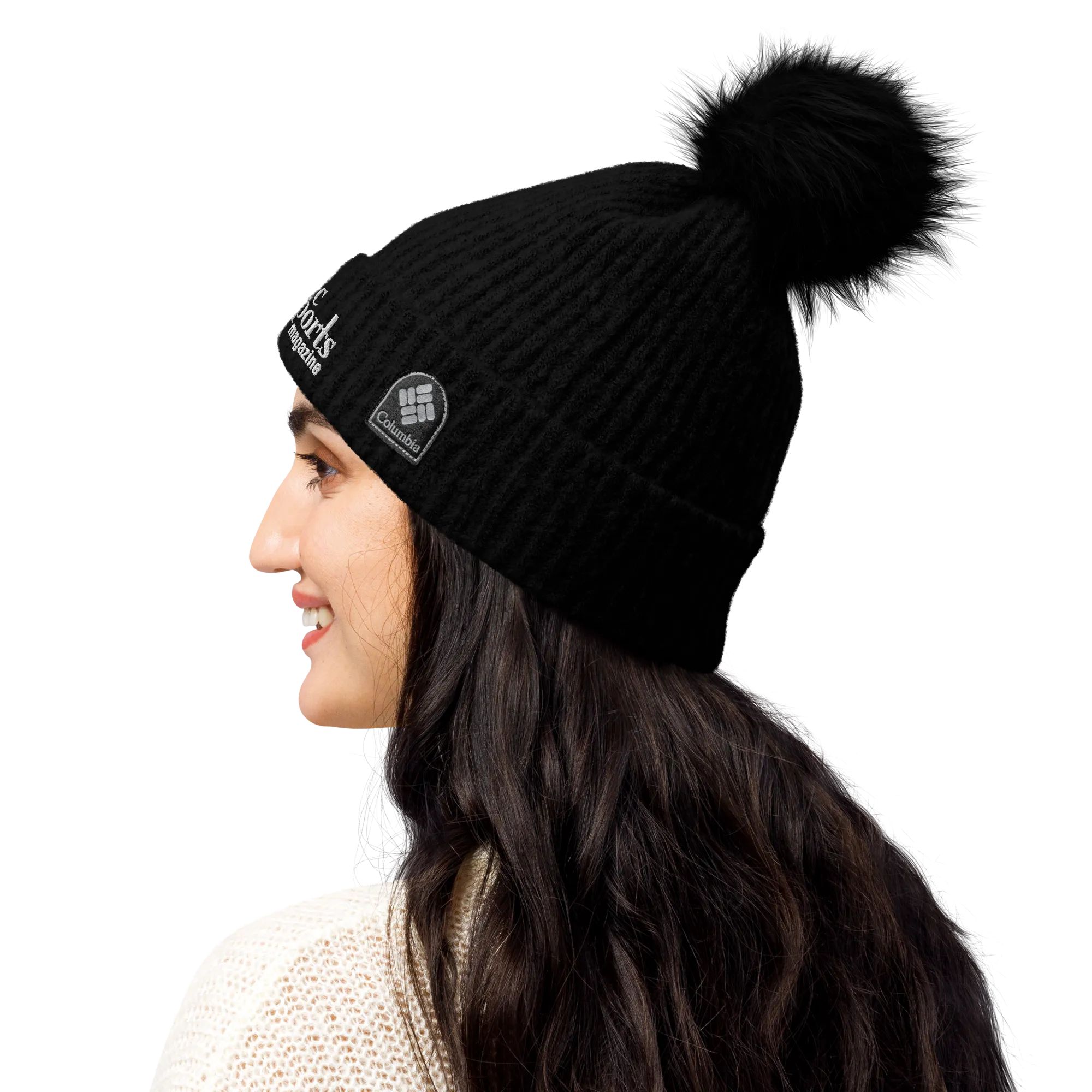 Classic Motorsports Logo Columbia Pom-Pom Beanie (Black)