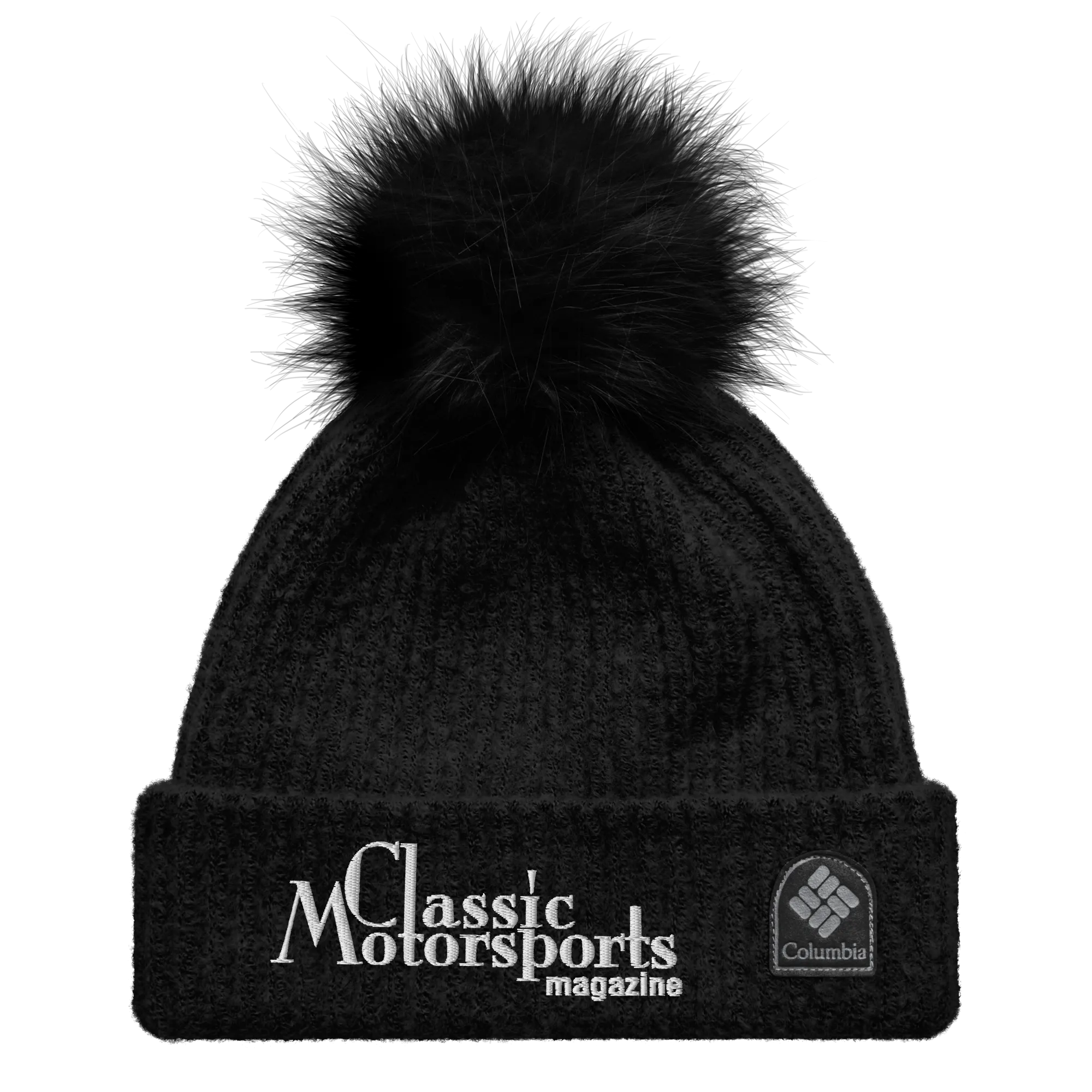 Classic Motorsports Logo Columbia Pom-Pom Beanie (Black)