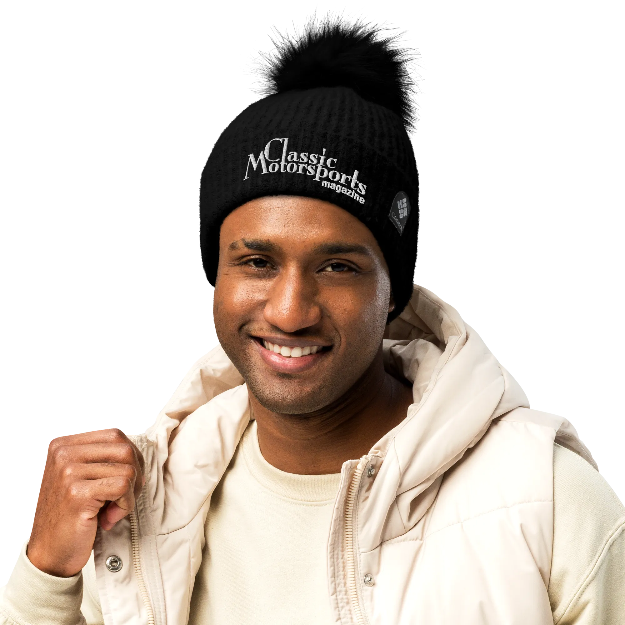 Classic Motorsports Logo Columbia Pom-Pom Beanie (Black)