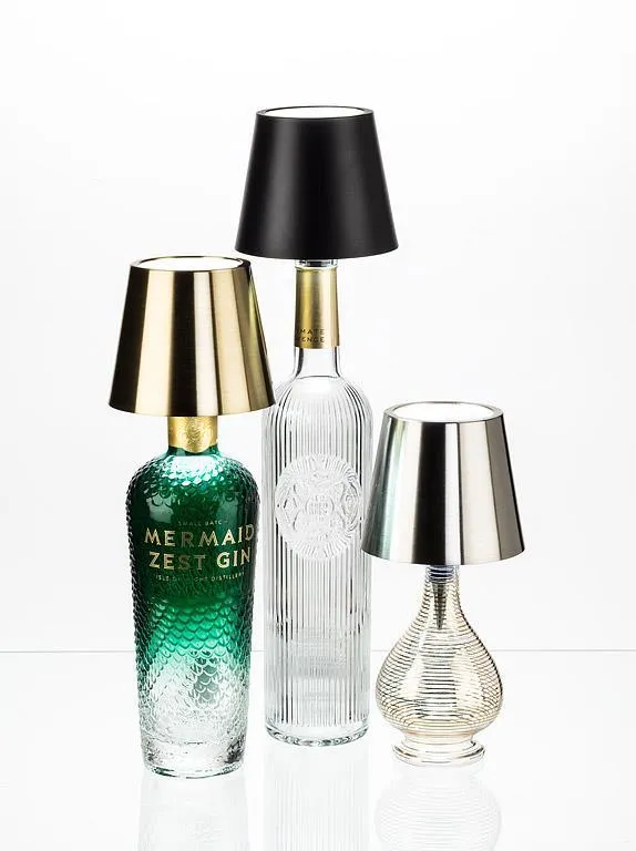 Classic Shade LED Bottle Stopper Light - Black
