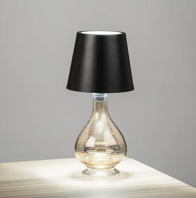 Classic Shade LED Bottle Stopper Light - Black