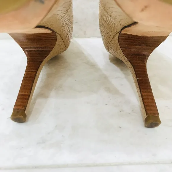 COLE HAAN {10.5} Pumps in Nude Faux Snakeskin