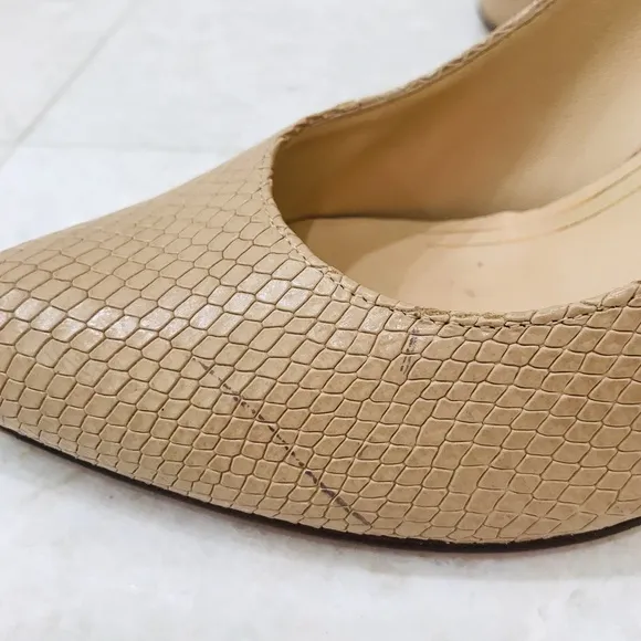 COLE HAAN {10.5} Pumps in Nude Faux Snakeskin