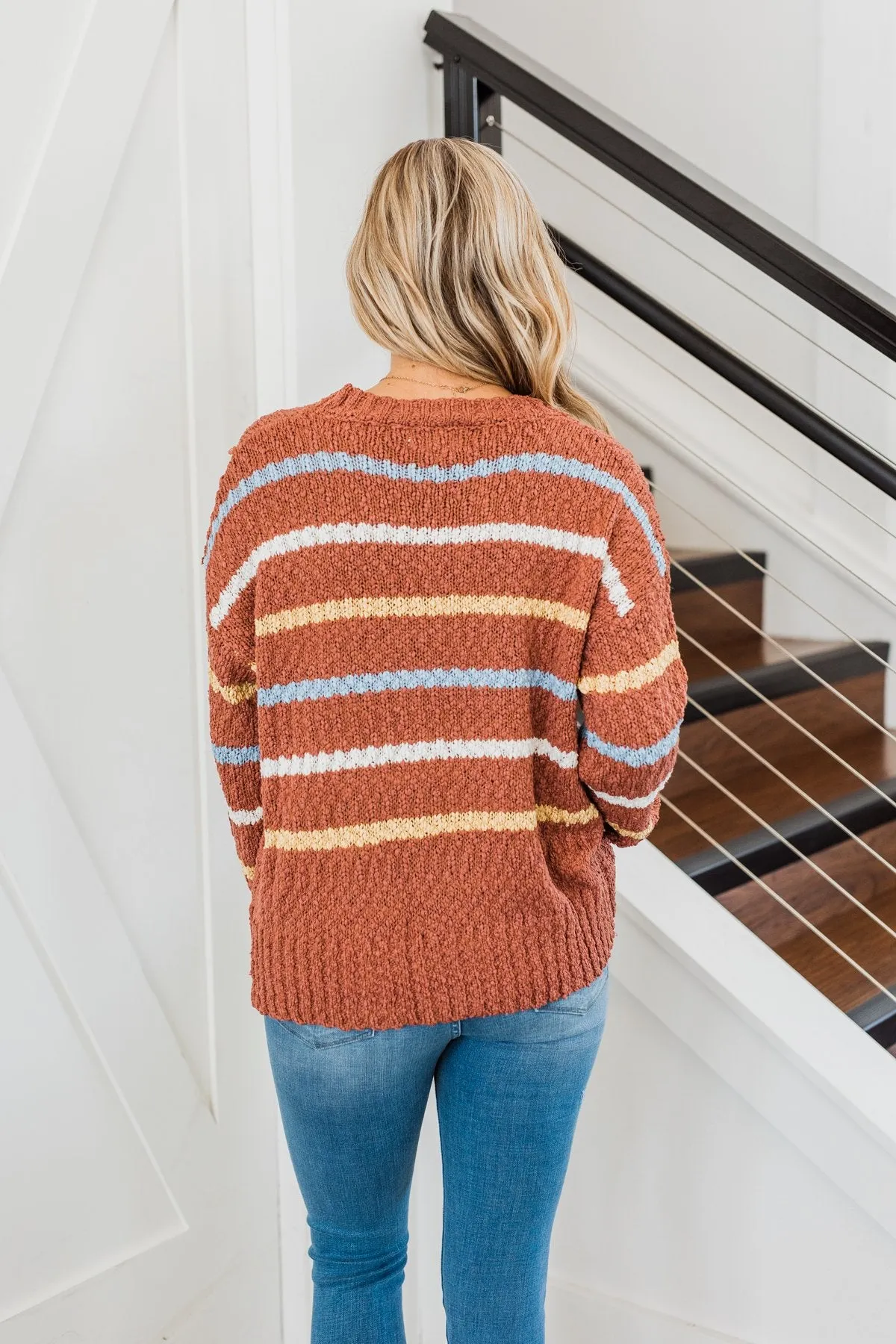 Colors Of The Wind Knit Sweater- Marsala