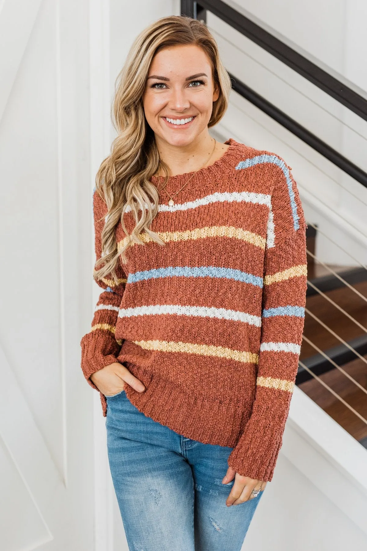 Colors Of The Wind Knit Sweater- Marsala