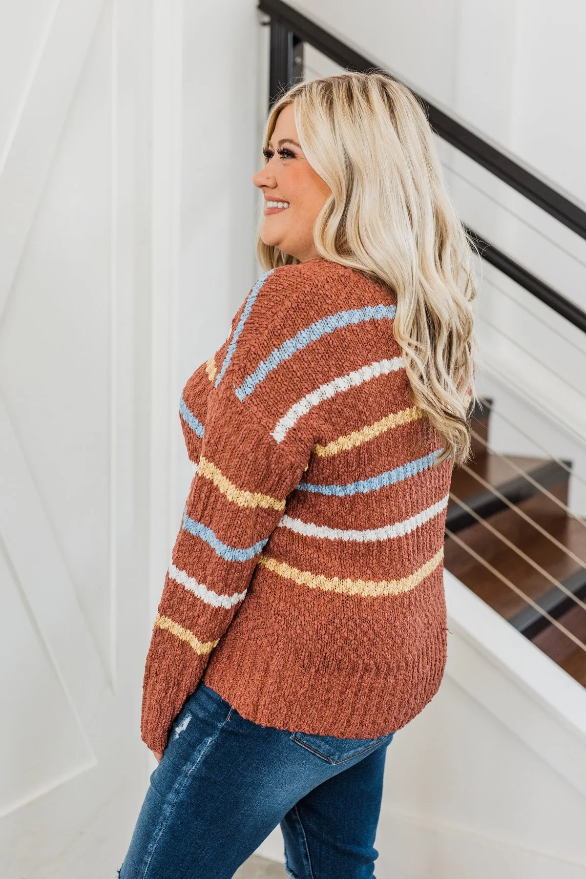 Colors Of The Wind Knit Sweater- Marsala