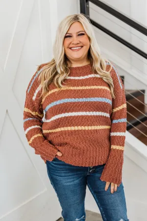 Colors Of The Wind Knit Sweater- Marsala