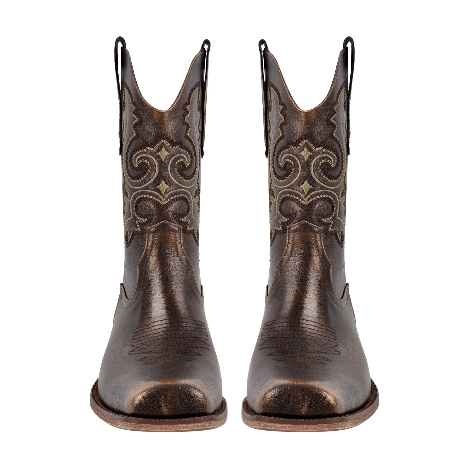 Cowboy Boots for Men Classic Western Style Embroidery Details
