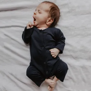 Coyle Organic Cotton Baby Romper (Black)