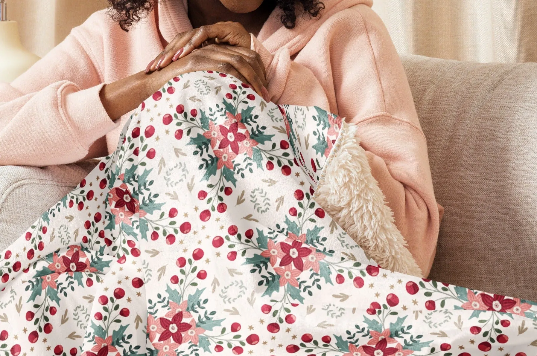 Cozy Christmas Sherpa Blanket