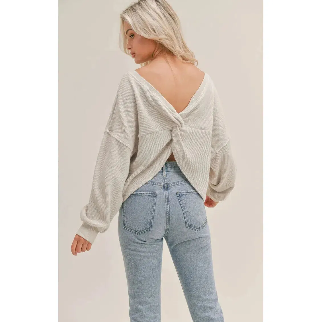 COZY COTTAGE BACK TWIST TOP
