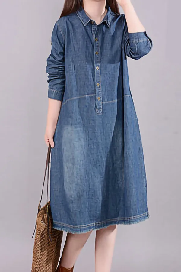 Cozy Denim Cotton Dress
